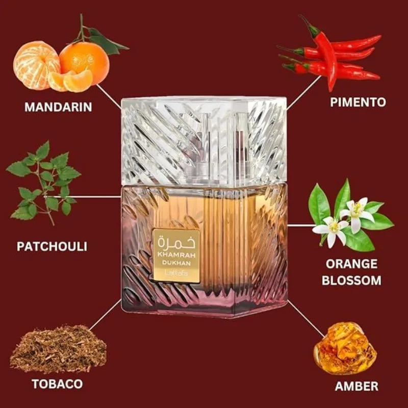 100ML Lattafa Original Arab Perfume Khamrah Qahwa Dukhan Ladies' Fragrance Spray Cologne for Man Birthday Present Makeup