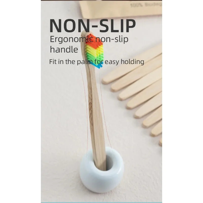 Bamboo Toothbrush Set Natural Eco-Friendly Dental Care Tablet Bamboo Toothbrushes