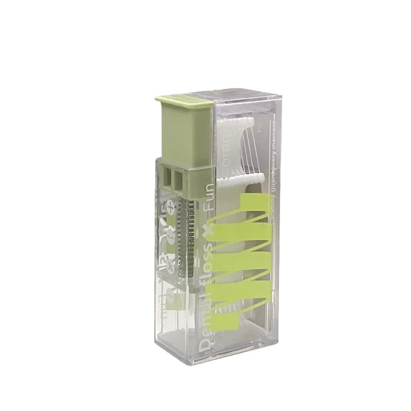 Automatic Dental Floss Storage Box Pop-Up Dental Floss Dispenser With 10Pcs Floss Dental Oral Hygiene Care Portable