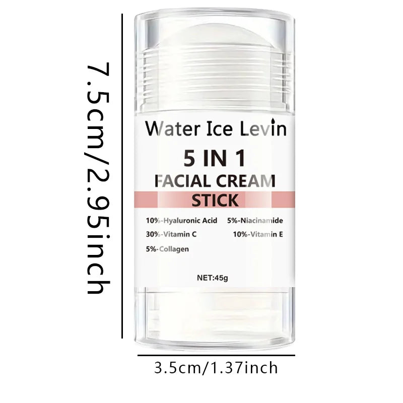 Retinol and Collagen Facial and Neck Care Stick Containing Hyaluronic Acid 5%, Moisturizing and Firming, Locking in Moisture, Day and Night Care, Portable Skin Care
