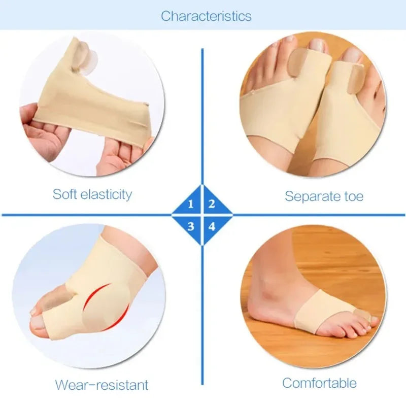 Hallux valgus orthosis shoe-wearing big toe phalanx protrusion toe separation correction magical device separated foot protector