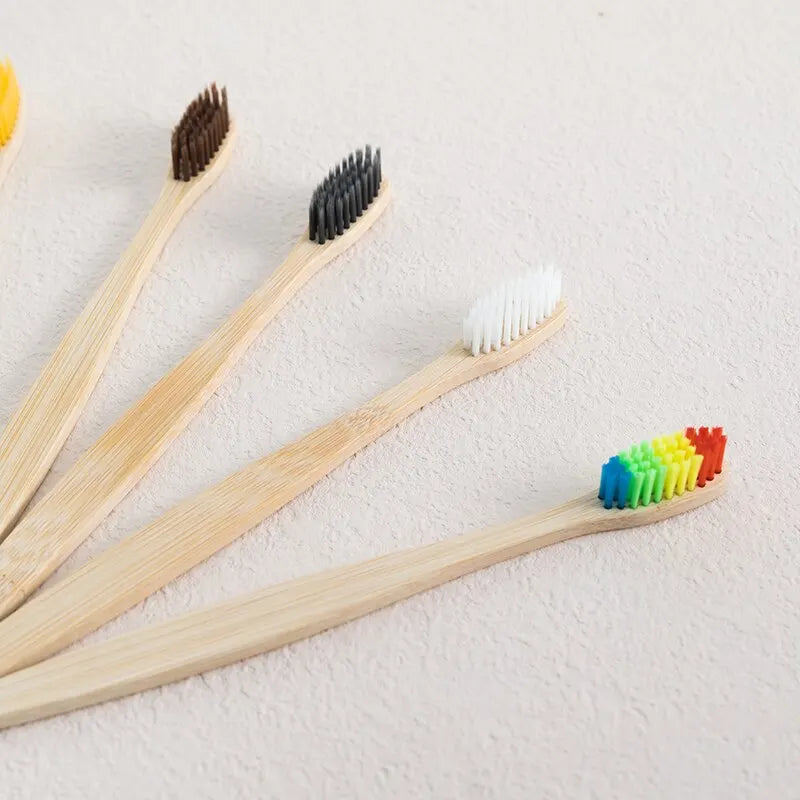 Bamboo Toothbrush Set Natural Eco-Friendly Dental Care Tablet Bamboo Toothbrushes