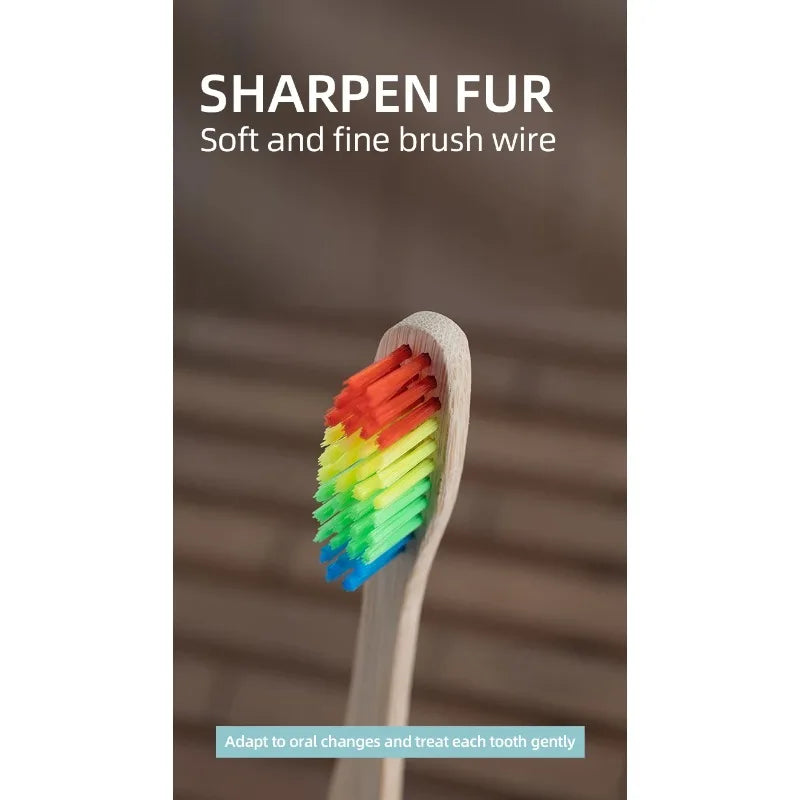 Bamboo Toothbrush Set Natural Eco-Friendly Dental Care Tablet Bamboo Toothbrushes