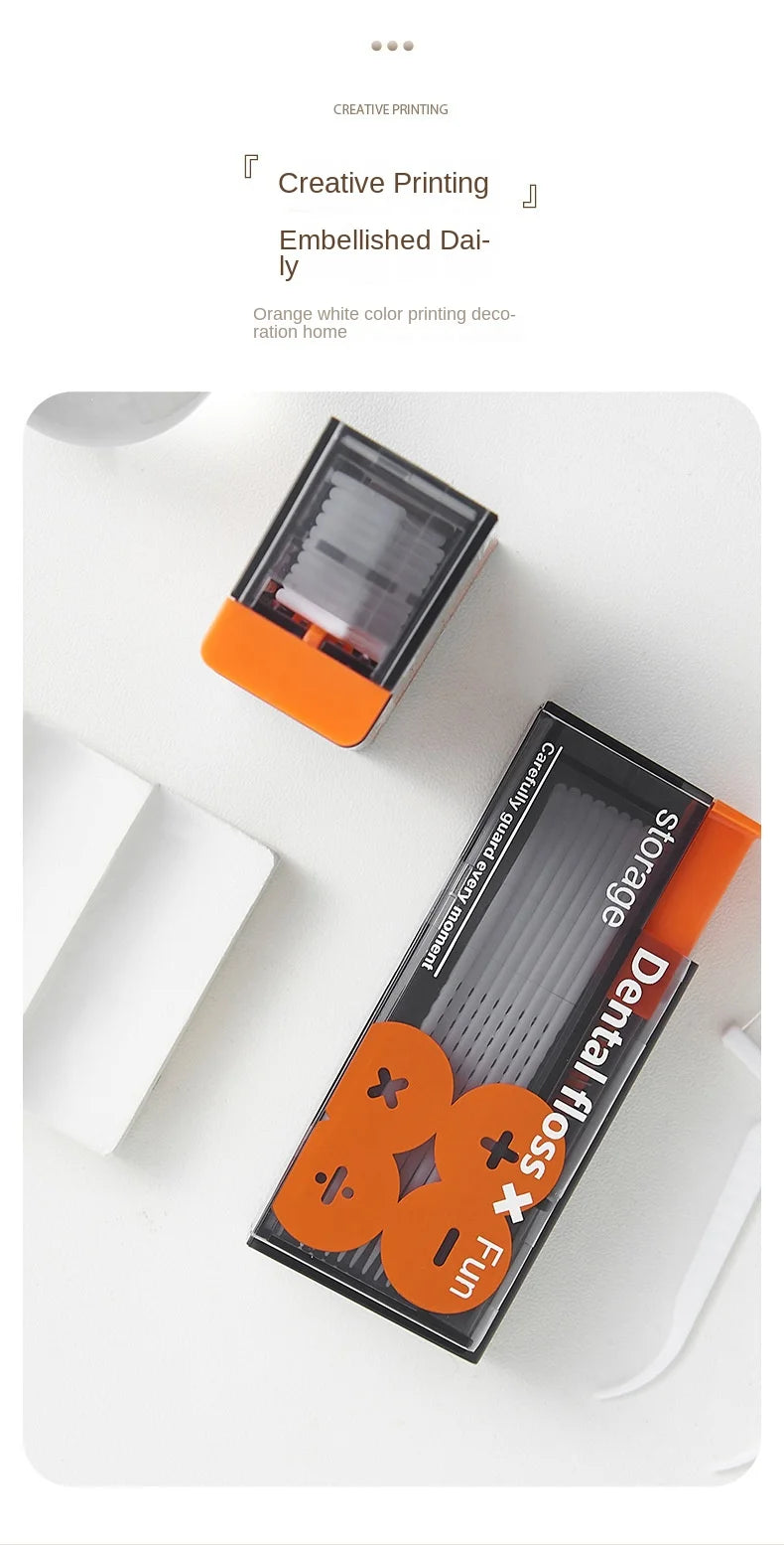 Automatic Dental Floss Storage Box Pop-Up Dental Floss Dispenser With 10Pcs Floss Dental Oral Hygiene Care Portable