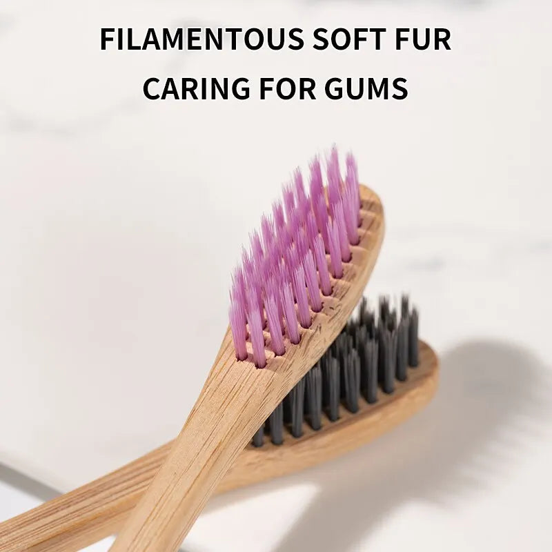 Bamboo Toothbrush Set Natural Eco-Friendly Dental Care Tablet Bamboo Toothbrushes